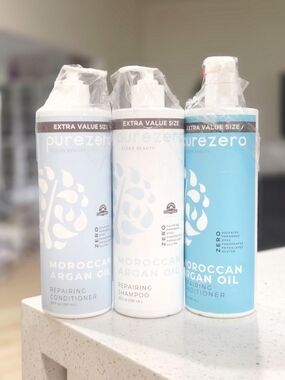 Pure Zero Moroccan Argan Oil Repairing Shampoo (1) Conditioner (2)